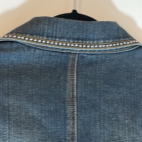 Vintage womens Boho faded ruffled jean pocket jacket EUC - Picture 11 of 13